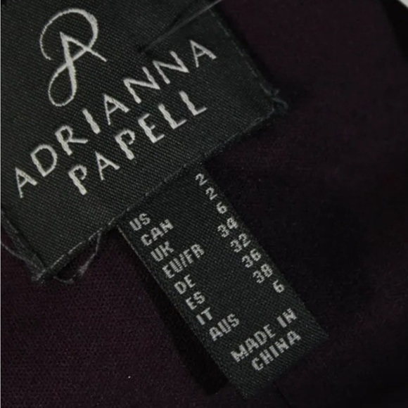 NWT ADRIANNA PAPELL Purple Plum Lace One Shoulder Formal Gown Size US 2 … - Picture 10 of 10